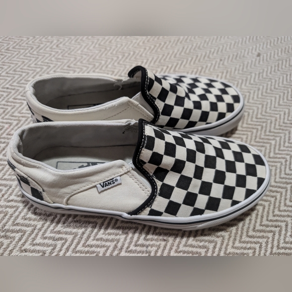 Vans Shoes - Vans Black and White Checkerboard Slip-Ons